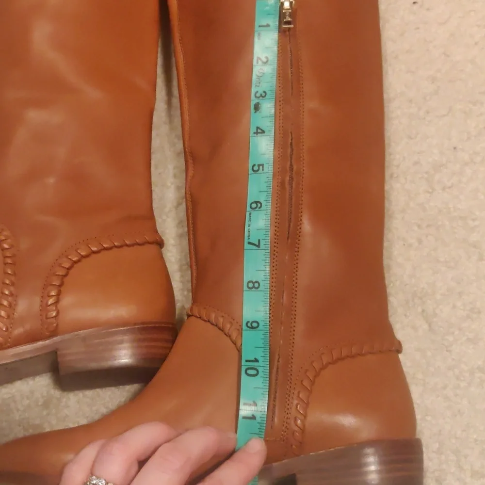New!UGG Gracen Whipstitch Brown Leather Knee High Tall Riding Boot Women Y2K